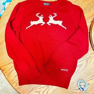 Women's American Living Crew Neck Cotton Raindeer Sweater - XL